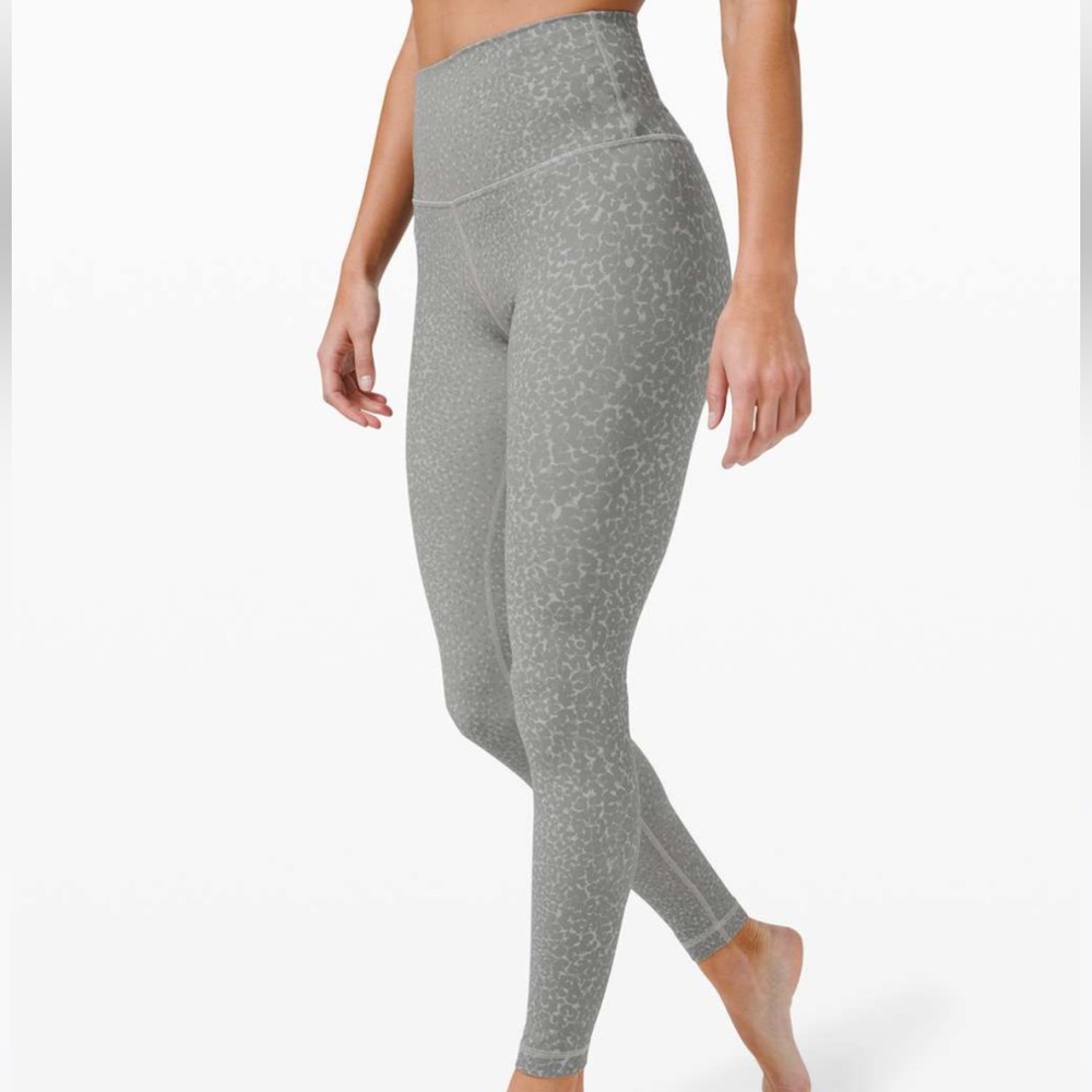 Lululemon Align Pant‎ 28" Engineer Print City Camo Silver Sz 4 Nulu Fabric Yoga